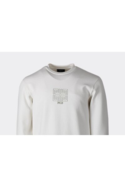 NCS Men's Sweatshirt Crew Neck Regular Fit White 1673