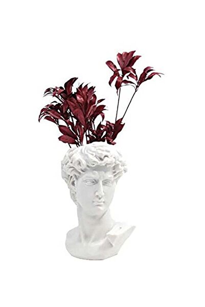 Generic Vintage Head Planter Statue For Decoration White