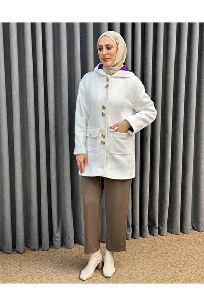 Missemramiss 4947 Flaura Kapşonlu Angora Kap