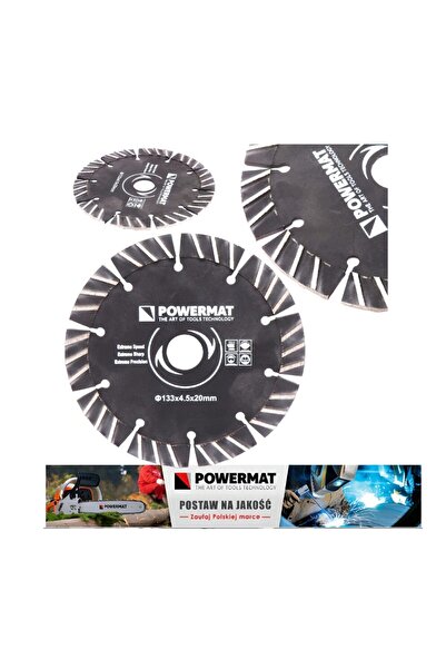 Powermat Disc diamantat pentru masina de canelat in beton, 133x4.5x20,
