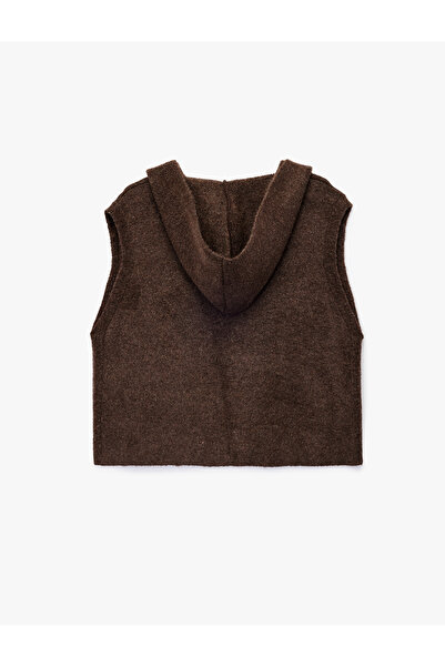 Koton Hooded Sleeveless Knitwear Vest