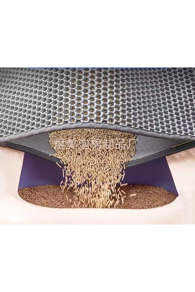 ОЕМ Cat litter mat, waterproof, double layer, 75×55 cm, for clean area, gray