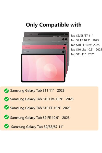 HYX Magnetic Backlit Bluetooth Keyboard Case for Samsung Galaxy Tab S10 FE/S9 FE 10.9/11"