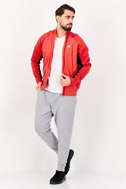 adidas Men Sportswear Fit Long Sleeve Training Jacket, Red