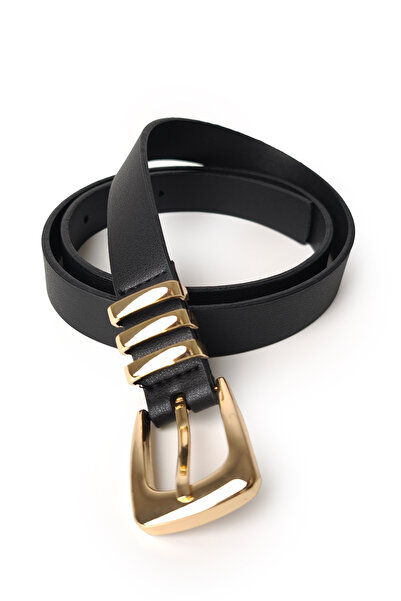 Ecrou Square Buckle Belt Black