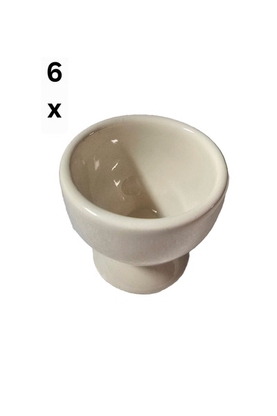 Cesiro Set of 6 egg cups, 4 cm, Cream