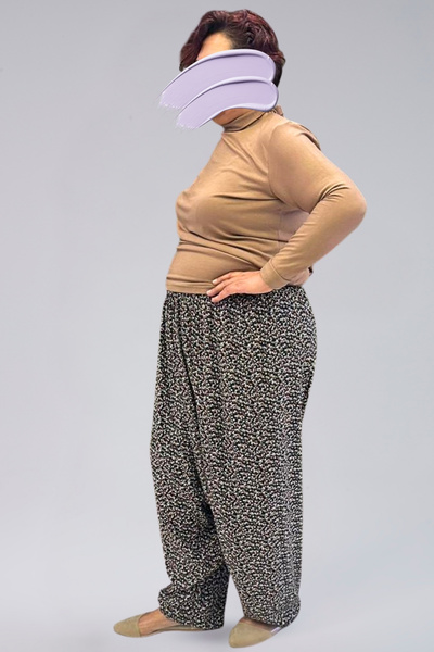 EN WOMAN Civil Patterned Viscose Fabric Women's Shalwar