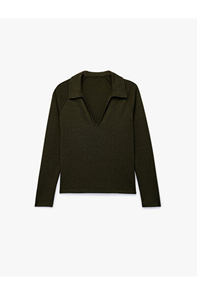 Koton Μακρυμάνικο μπλουζάκι με λαιμόκοψη πόλο