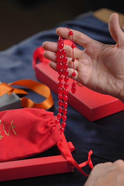 dergah tesbih Master Muhammet Tacir Systematic Design Beyzi Model Fire-I Crimped Amber Prayer Beads