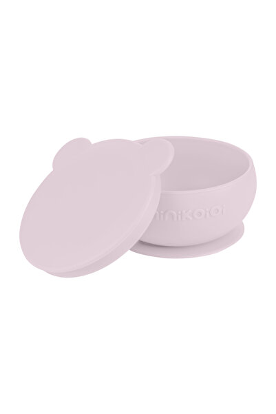MinikOiOi Vacuum Base Silicone Lid Bowl - Misty Lilac
