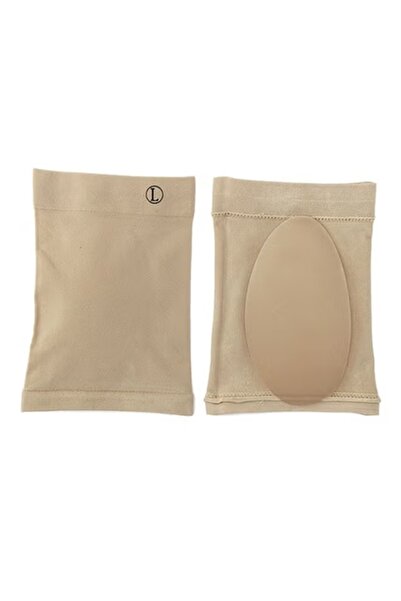 Generic Comfortable heel protector for the foot, flexible silicone socks, beige color, ankle and heel protection, one size fits all