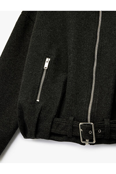 Koton Oversized Anthracite Women's Jacket 6Wak20379Ew