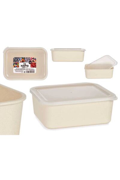 KIPIT Bamboo container with plastic lid