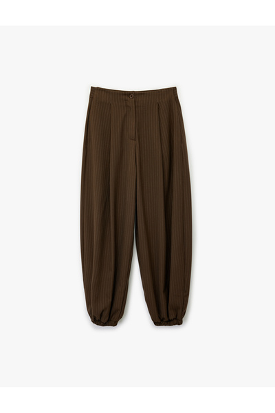 Koton Παντελόνι Jogger με ρίγες με λεπτομέρεια τσέπης και κουμπιά