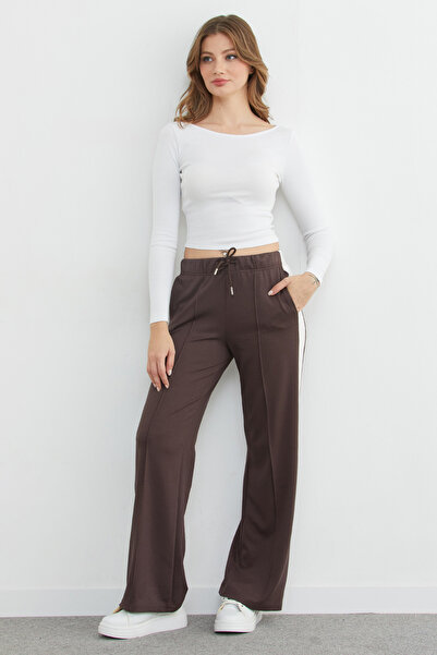 Fulla Moda Φούτερ Modal με ρίγες στο πλάι