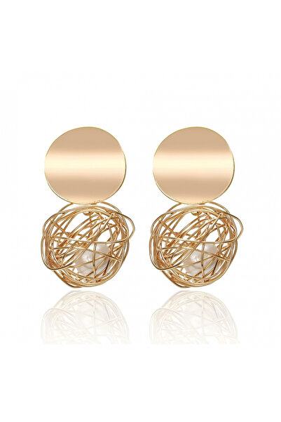 Eva Grace Cercei cu clips Josephine, aurii, cu perle