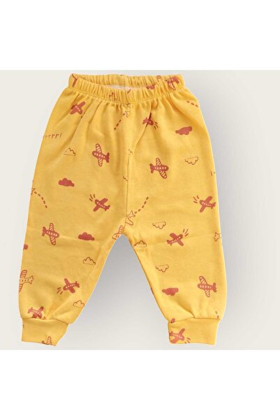 Kindo Baby Children's Patterned Long Sleeve Pajama Set with Snap Buttons on the Shoulders