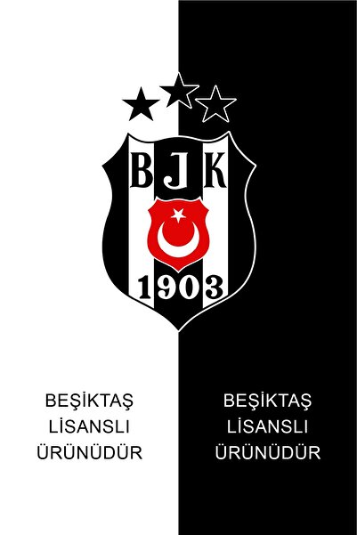 Beşiktaş Original Licensed Uv Printed Polo Neck Black Sports T-Shirt