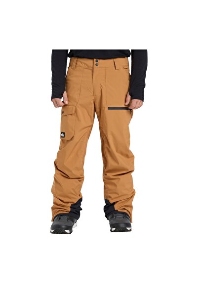 Quiksilver بنطلون تزلج رجالي بني اللون من يوتيليتي بي تي - بنطلون تزلج للرجال