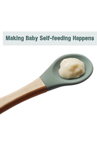 Aputue Baby Feeding Set - 4-Piece Silicone Bowls, Spoons, Bib & Suction Plates (7+ months)