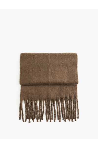 Koton Eșarfă lungă cu ciucuri cu textura moale