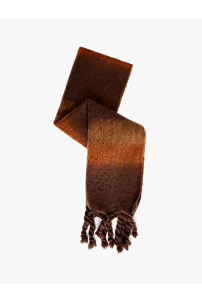 Koton Eșarfă lungă cu franjuri în dungi colorate