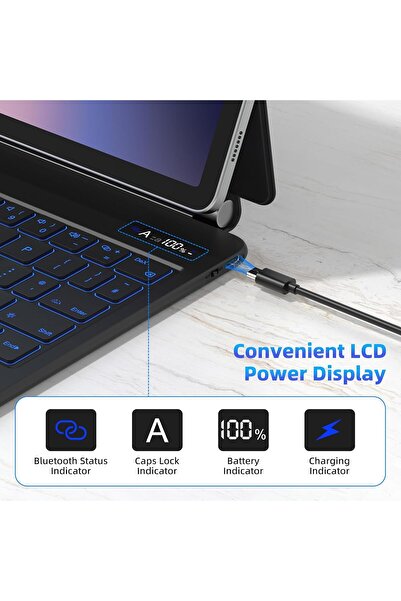 HYX Keyboard Case for Samsung Galaxy Tab 12.4" (Black)