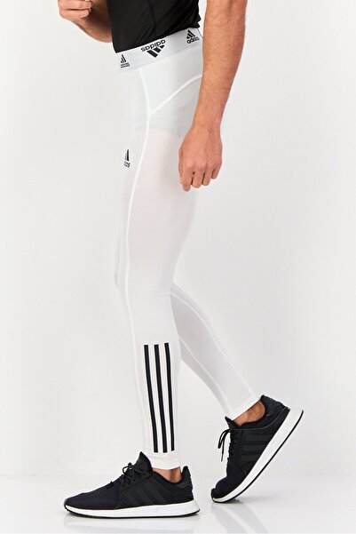 adidas Men Sportswear Fit Brand Logo Training Tights, White Combo