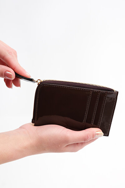 Addax Patent Leather Mini Card Holder Wallet Czdn153