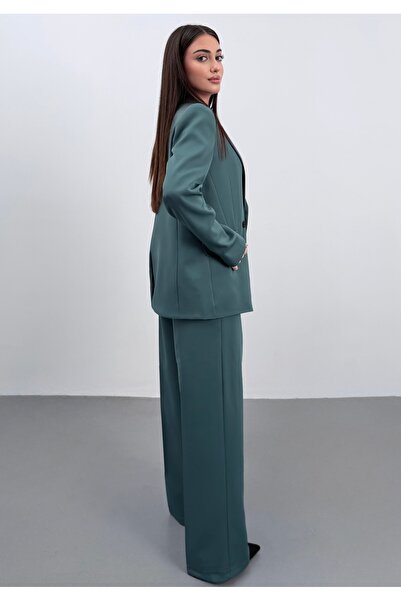 ossons Limited Edition Jacket Vest Palazzo Trousers 3-Piece Suit