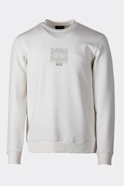 NCS Men's Sweatshirt Crew Neck Regular Fit White 1673