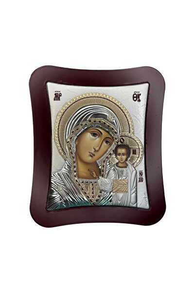 SLEVORI Silver icon Mother and Child 18.6 x 15.8 cm
