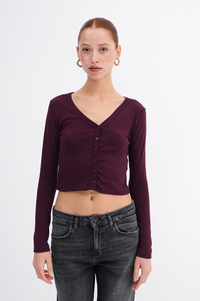 Addax Buttoned Cardigan H0435