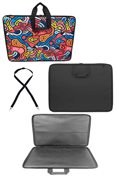 GLANCE Proje Çantası 39x55 Cm Renkli Desenli