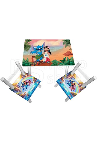 Marcoshop Masă pentru copii cu 2 scaune Lilo și Stitch