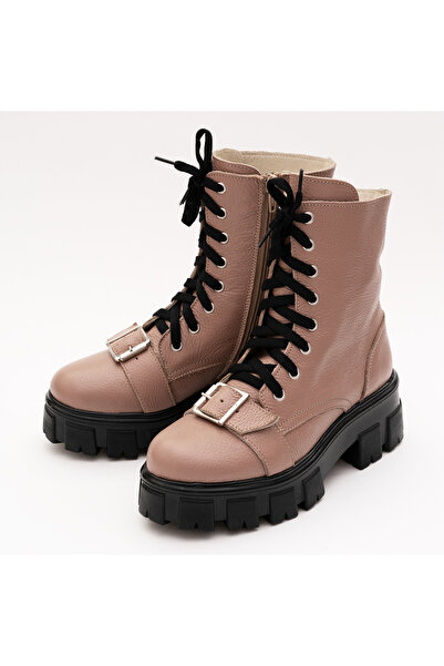 VAGAM Ghete din Piele Naturala cu Platforma