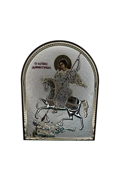 SLEVORI Silver icon St. Demetrius 16 x 20