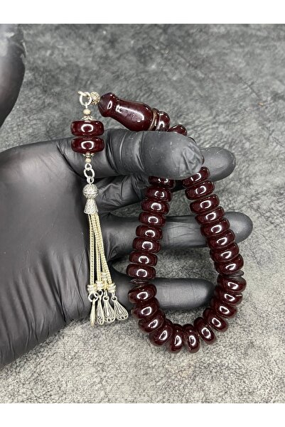 Mos Tespih Tekerlek Kesim Özel Tasarım Koleksiyonluk Sıkma Kehribar Tesbih