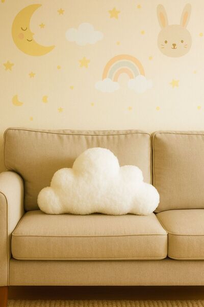 ESSENSE HOME & LİVİNG Bulut Yastık Dekoratif Bulut Peluş Yastık (Büyük Boy / ...