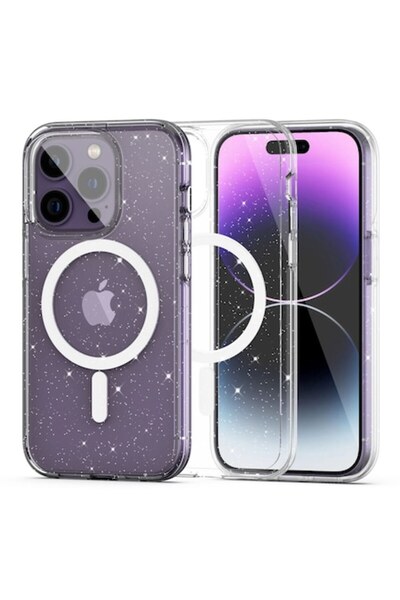 Techsuit Husă de înaltă protecție pentru iPhone 13 Pro — Ultra Rezistență SparkleSkin MagSafe G35 (Cristal Clear)