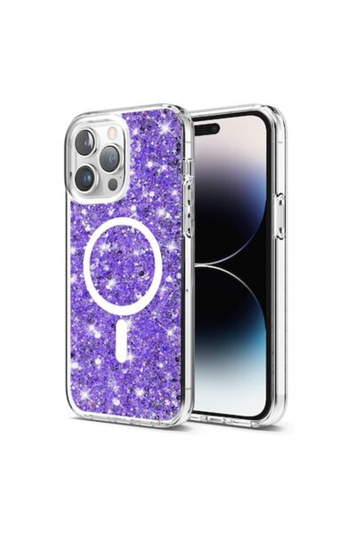 Techsuit Husă de înaltă protecție pentru iPhone 14 Pro, Tuds Glow Sparkly Gli...