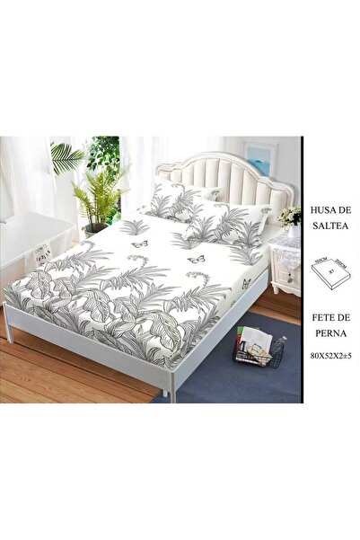 CHIRASO CHIRASO Fitted Sheet Set, Satin Cotton, 160x200 cm and 2 Pillowcases 52x80 cm