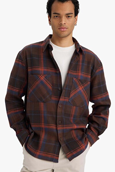 DeFacto Brown Men's Shirt G2331Ax/Bn339