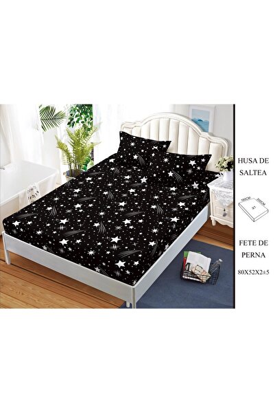 CHIRASO CHIRASO Fitted Sheet Set, Satin Cotton, 160x200 cm and 2 Pillowcases 52x80 cm