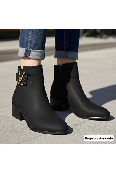 Registan Shoes ALYX VANCE ZÜMRÜT KADIN TOKALI BOT MODELLERİ 4-6 CM TOPUKLU
