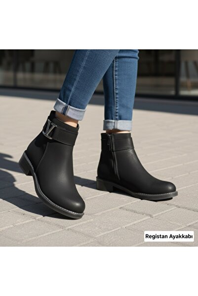 Registan Shoes ALYX VANCE ZÜMRÜT KADIN TOKALI BOT MODELLERİ 4-6 CM TOPUKLU