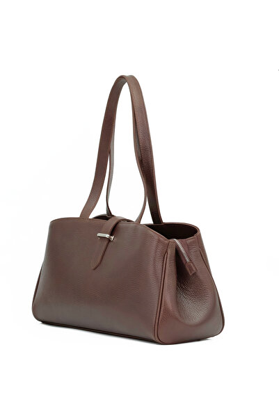 Tuna Genuine Leather Double Handle Women's Shoulder Bag - Cnt001