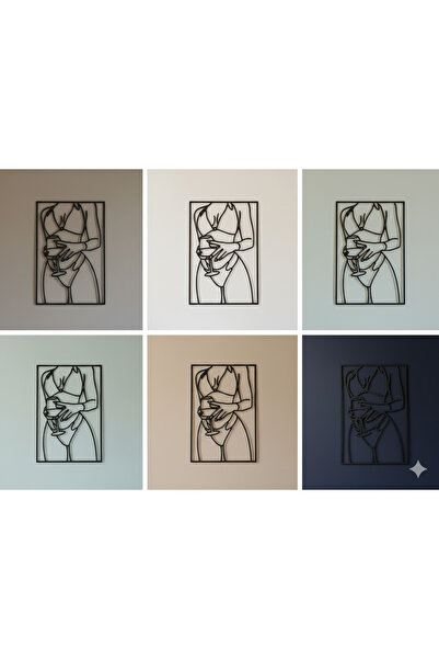 3dnebandim Kadın Vücudu Silüeti Temalı Modern Duvar Tablosu , Modern Şarap Ka...