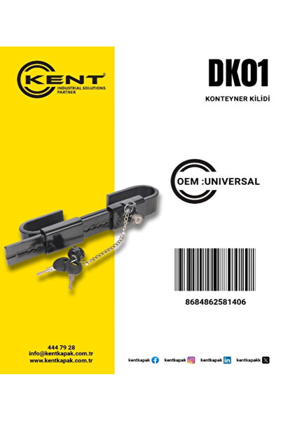 KENT DORSE KONTEYNER KİLİDİ SİYAH