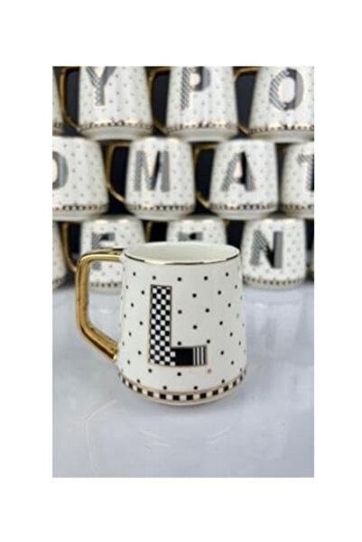 ACAR Plus İsme Özel L Harfli Porselen Kupa 200 ml